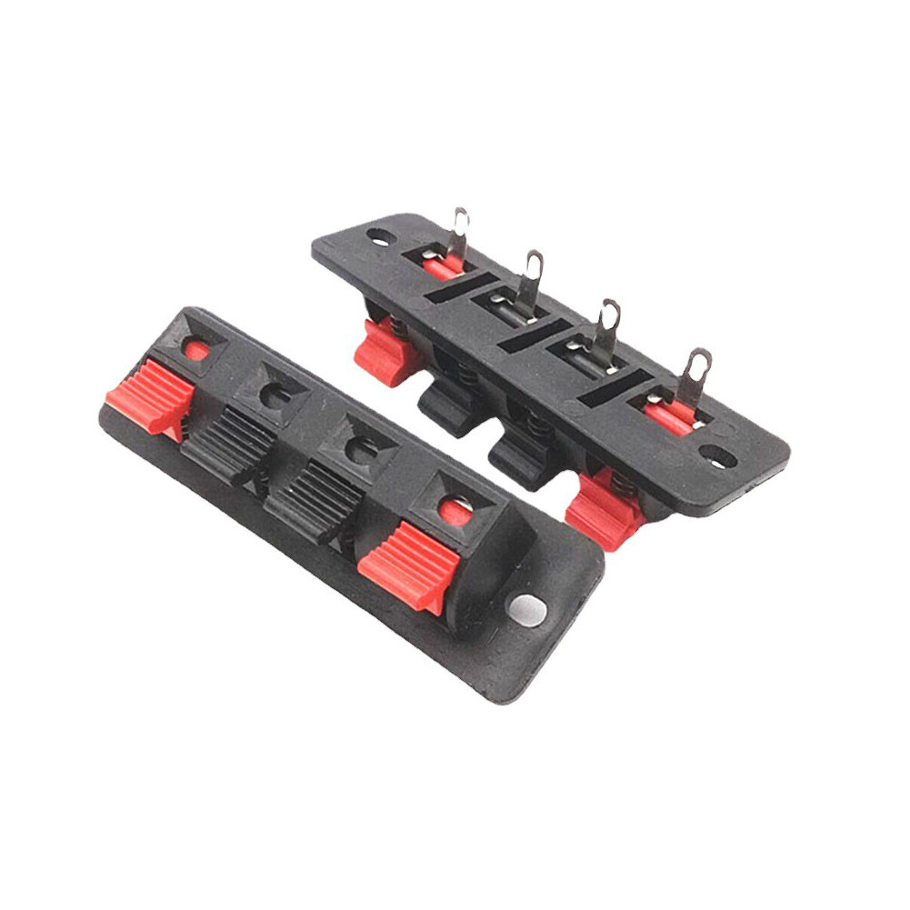 2PCS 4Pin Speaker Amplifier Wire Clip Audio Socket WP External Banana