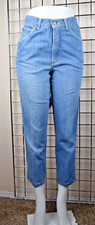 Vintage Jeans Gitano W24 L26 80s High Waist Soft Blue Tapered Short Made Brazil