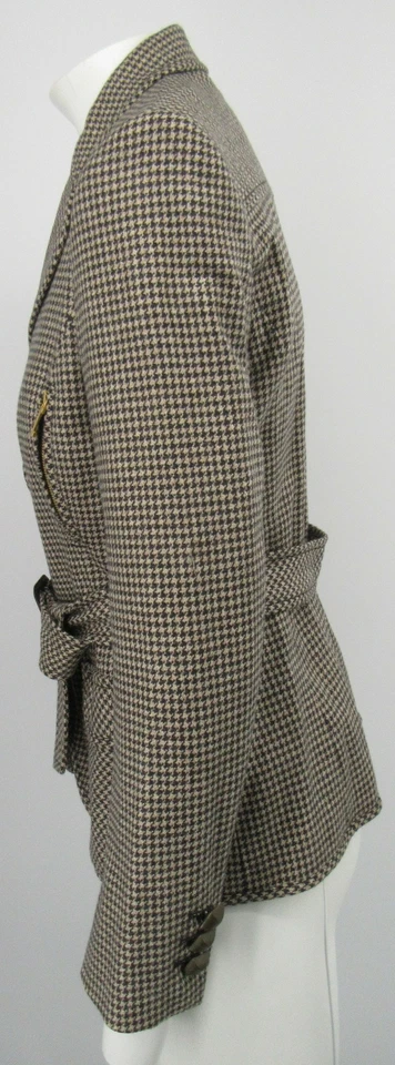 Iceberg 黑色和米色千鸟格西装外套 带隐藏式按扣 尺寸 44/M — 第 2/4 张图片