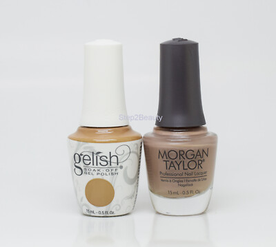 Gelish DUO Soak Off Gel Polish + Morgan Taylor Nail Lacquer - #878 Taupe Model
