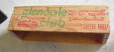 Vintage Wood Glendale Club Pauly Cheese Company 2 lb Cheese Box