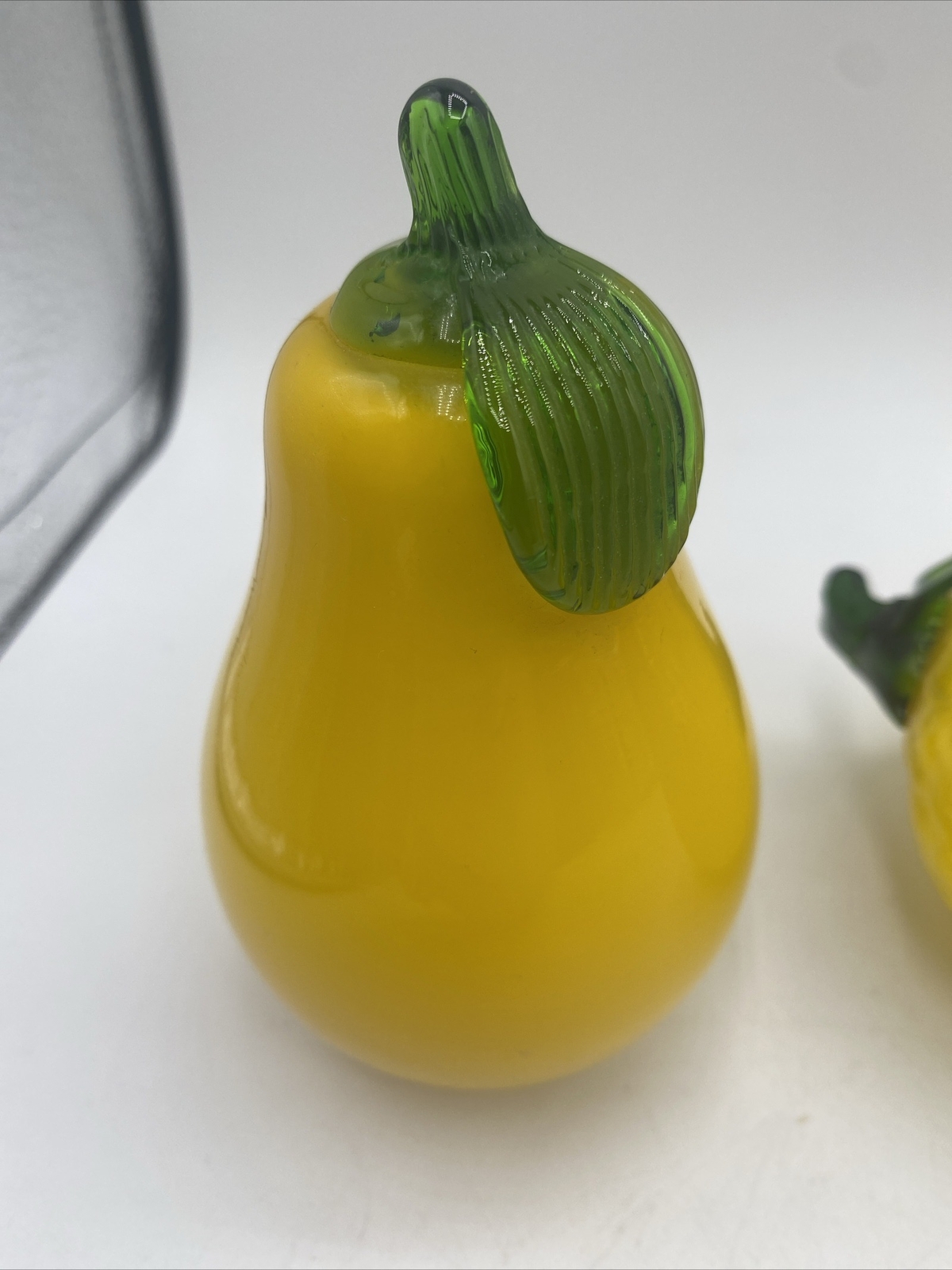 Lot of 3 Pieces of Glass Fruit Art Glass. Pear, Lemon, & Apple. eBay
