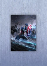 Captain America Marvel Comics Custom Art Trading Card Photo Magnet c149