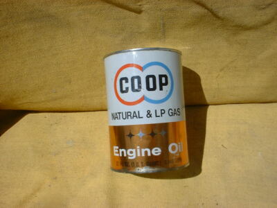 Co-op Natural & Lp Gas Metal Oil Can SAE 20 Farmland Kansas City Missouri FULL