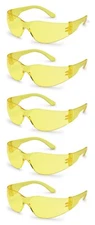 5 Pair/Pack Gateway Starlite Yellow Safety Glasses Sun Night Driving Z87+ Z94.4