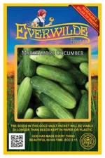 100 Marketmore 76 Cucumber Seeds - Everwilde Farms Mylar Seed Packet