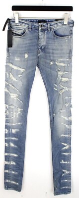 DIESEL Jeans Men's Black Gold Type-2712 Skinny- BG8RV W29/L39 Ripped blue