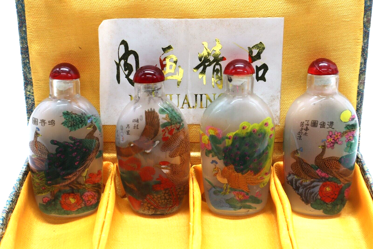 4pc Chinese painted 