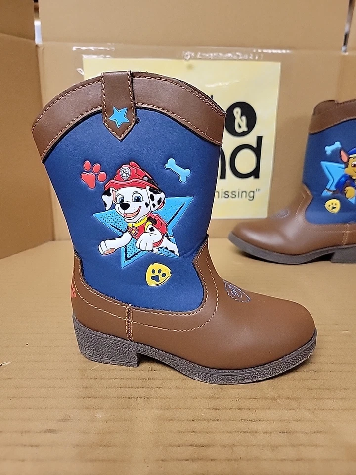 Botas de Vaquero USADAS Paw Patrol para Niños Talla 8 Imitación Cuero Chase Marshall Foto 2 de 4