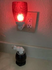 Scentsy Mini Wall Plug In GROOVY BLACK CRANBERRY RED Has some scratches X2