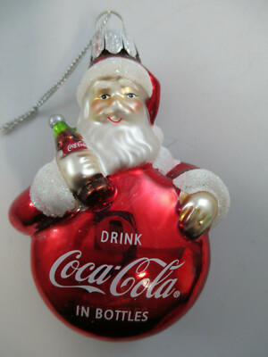 Coca-Cola Kurt Adler Fabriche Santa in Rocking Chair Tablepiece - New