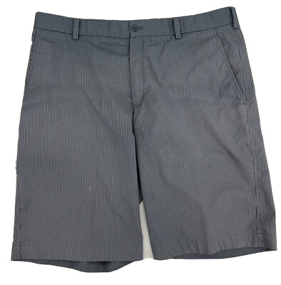 Nike Golf Shorts Bermuda Gray Stripes DRI-FIT Mens Size 36 400775