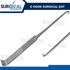 S Hook Surgical Medical ENT Tracheal Instruments Stainless Steel German Grade