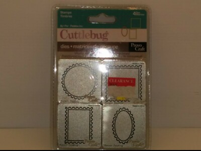CUTTLEBUG 37-1220 CUTTING DIES SET, CIRCLE-SQUARE-RECTANGLE-OVAL, SET OF 4, NIB