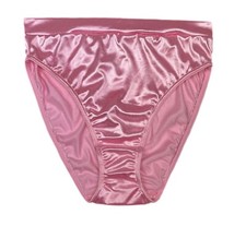Ultra High Leg Satin Panty Pink M