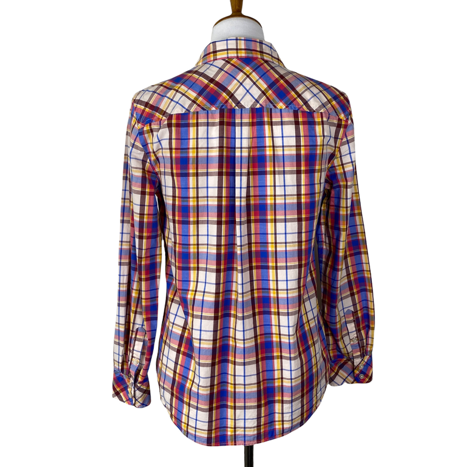 Talbots Button Up Top Multicolor Plaid Lightweigh… - image 2