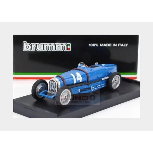 1:43 BRUMM Bugatti F1 Tipo 59 #14 France Gp 1934 Tazio Nuvolari Bluette R042 Mod - Image 2 of 3