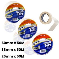 Roll Masking Tape 50Metre High Quality Adhesive Tape Thickness Range 25,38,50mm