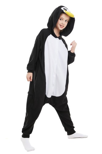 Kids Penguin Costume Unisex One-piece Pajama Soft Cosplay Sleepwear Homewear - Picture 54 of 55