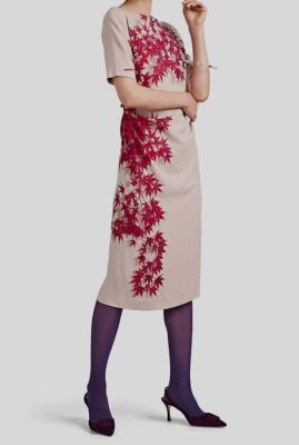 Dress Dries Shoes $1595 Dries Van Noten Women's Pink Leaf Crepe