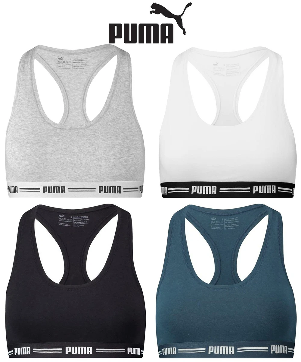 PUMA Sports Bra Racerback Sportswear Iconic Racer Back Sport Crop Top  Bralette