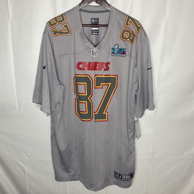 NWT Kansas City Chiefs NIKE JERSEY Travis Kelce Super Bowl LVII Men’s XXL  Gray