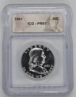 1961 Franklin Half Dollar Proof - ICG PR67 - 90% Silver