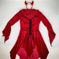 Rubie's Woman's Devil Lady Halloween Red Stretchy Costume Concept One Size