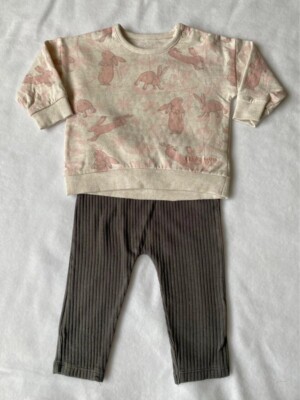 Süßer Baby Mädchen Guess How Much I Love You Pullover & gerippte Leggings Alter 3-6 Monate
