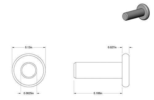 Brightvision 1/64 Rivets - 20 Replacement Rivet Heads & Bits For Custom & Restos - Picture 9 of 10