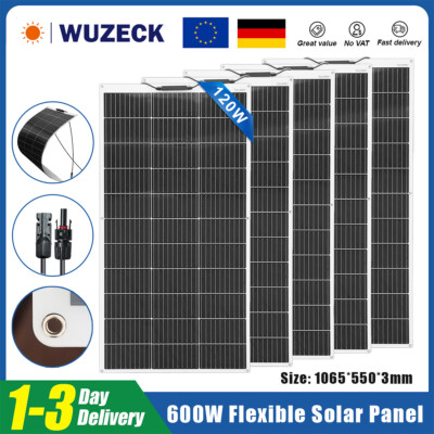 600W Flexibles Solarpanel 5x120W Mono Solar Off-Grid System für Wohnwagen Boote