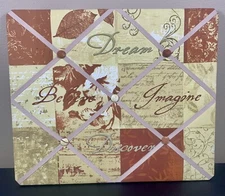 Fabric Bulletin Board, Photo Board, Message Board, Cushioned Inspirational