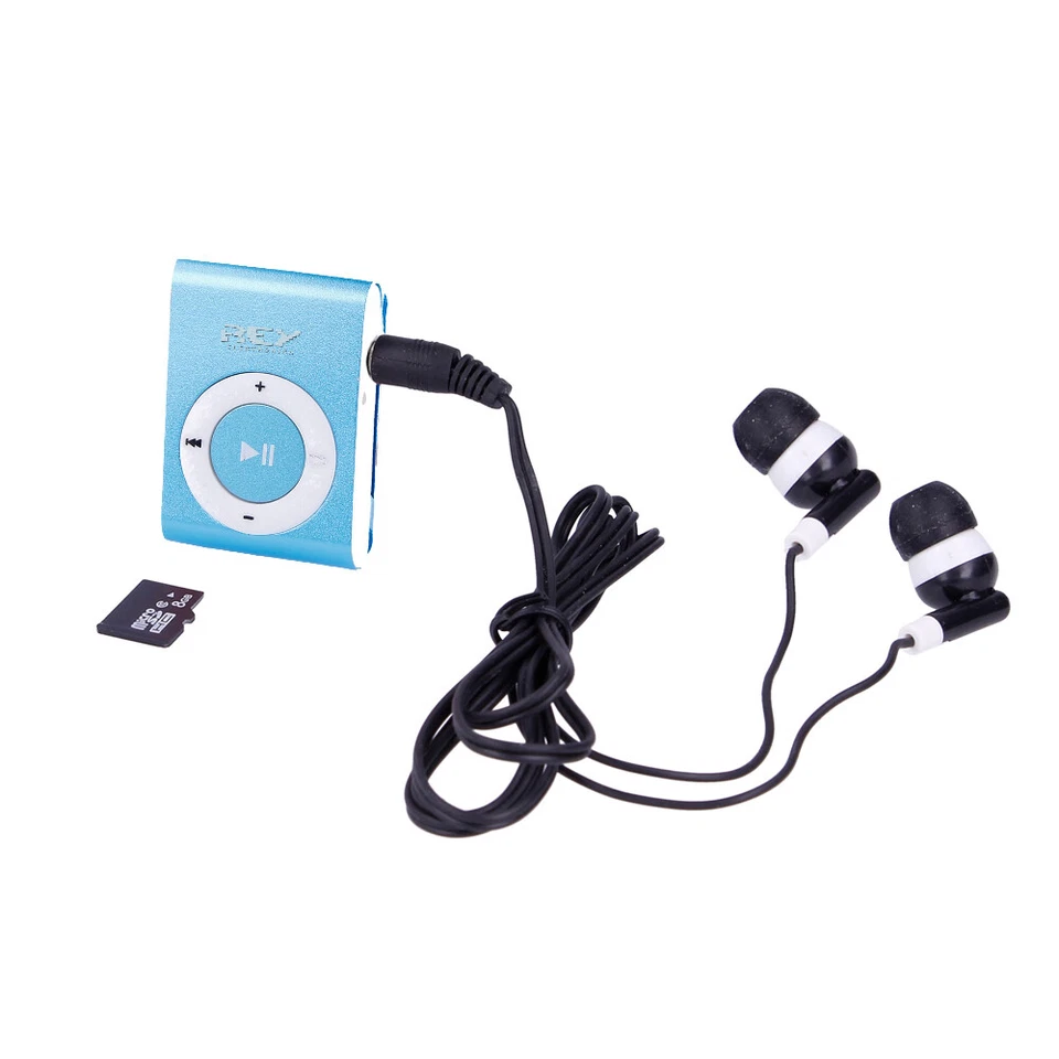 Reproductor MP3 CLIP Compatible con MicroSD de hasta 8 Gb. Color Azul vr - Imagen 3 de 4