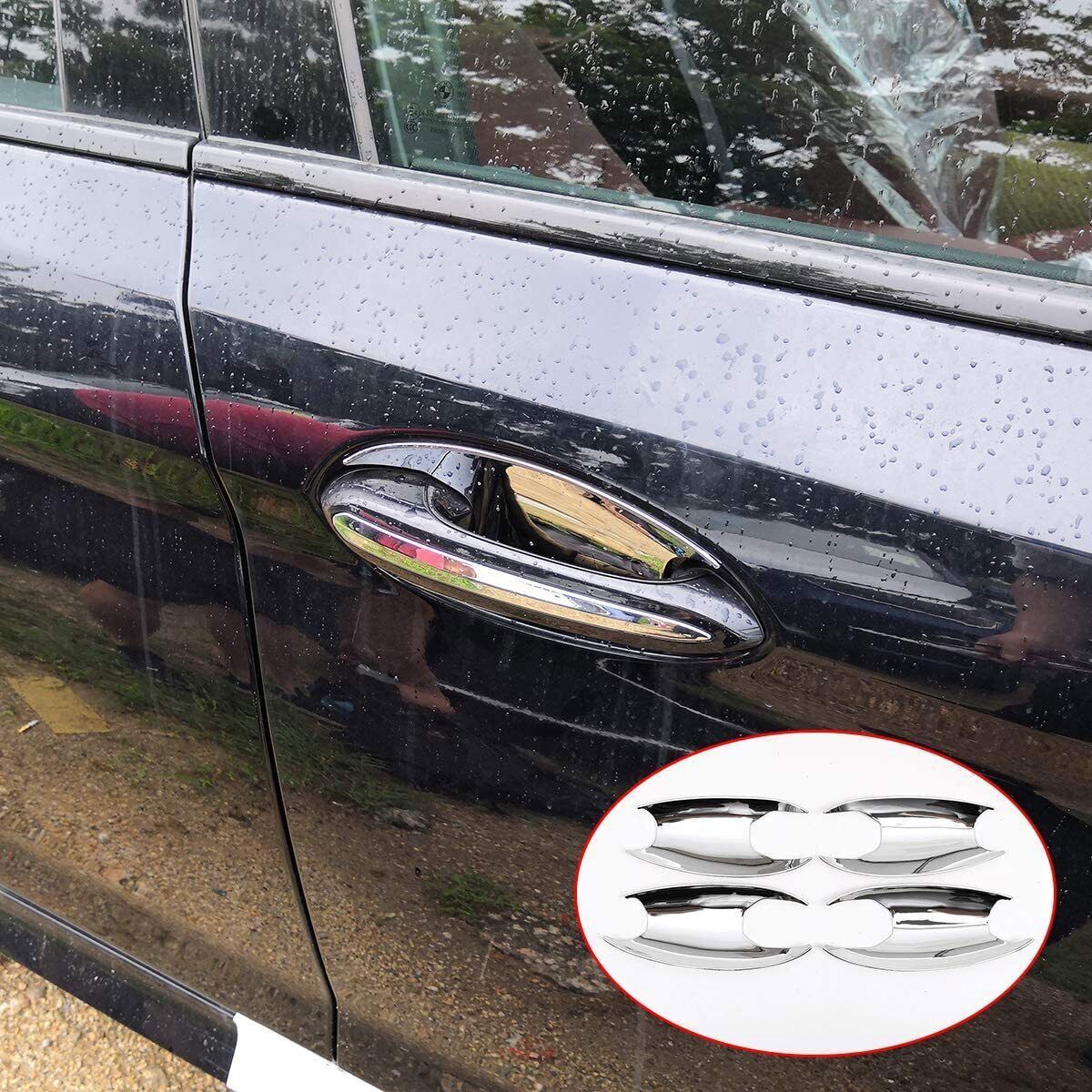 For BMW 5 Series G30 G31 ABS Silver Exterior Door Bowl Cover Trim 2017-2022 4pcs