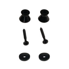 2 Pack of Black Guitar Strap Buttons for electric guitars - Universal fit