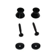 2 Pack of Black Guitar Strap Buttons for electric guitars - Universal fit