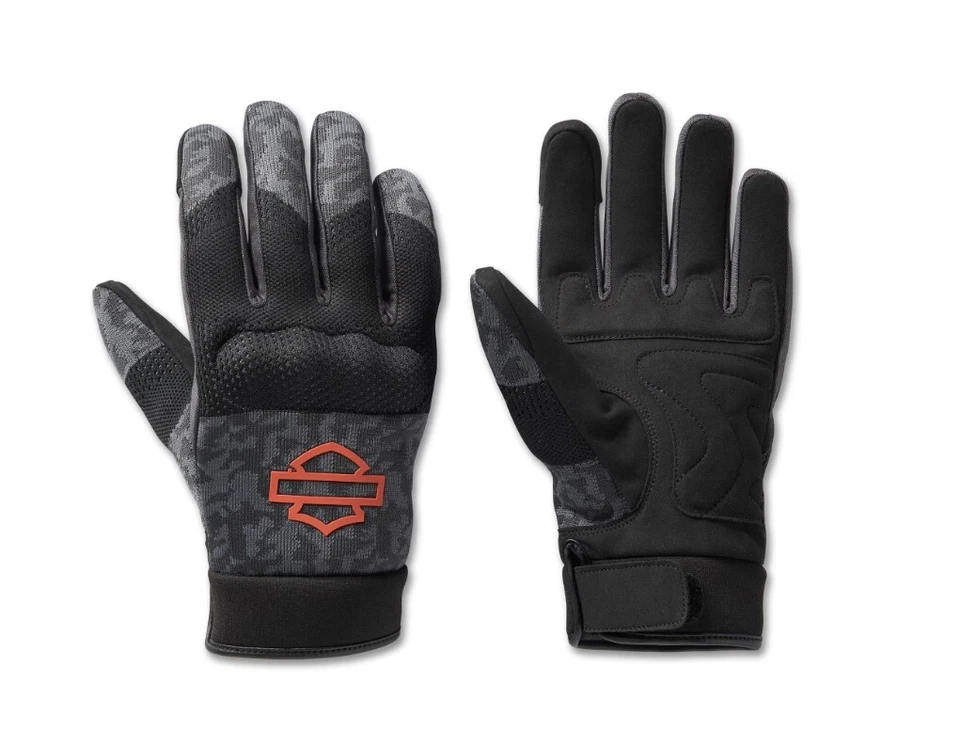 HARLEY DAVIDSON HARLEY-DAVIDSON Handschuhe Herren Dyna Knit Mesh Gloves - Camo - Blackened Pearl