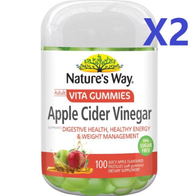 (BULK x2) Nature's Way Adult Vita Gummies Apple Cider Vinegar (100 Gummies x2)