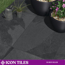 Brazilian Black 20mm Outdoor Porcelain Tile (600x900mm) - £22.67 Per Tile