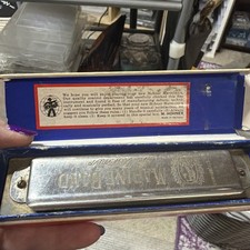Vintage M. Hohner Marine Band Harmonica Key of C No. 1896 Made in Germany w/ Box