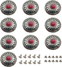 10 Pcs Turquoise Buttons, Sunflower Decorative Buckles, round Conchos Metal Scre