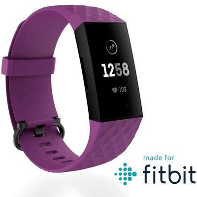 Hama Ersatz-Band TPU Armband für Fitbit Charge 3 / 4 Fitness Sport Tracker 
