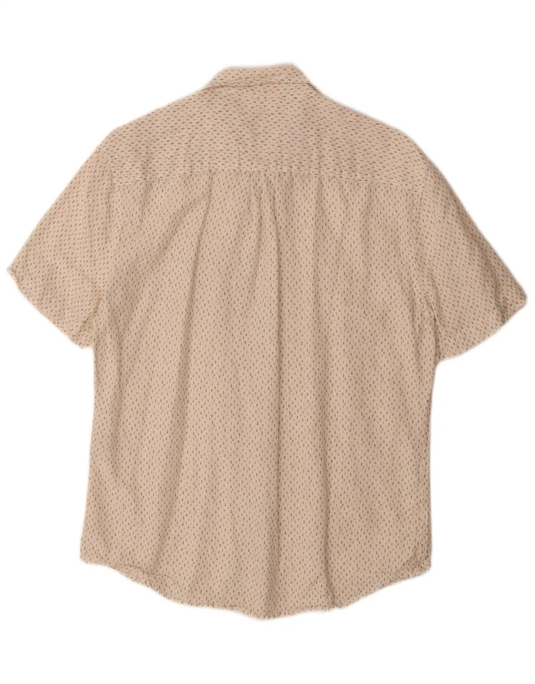 LEVI'S Mens Slim Fit Shirt Medium Off White Geometric Linen CB06 - Image 2 of 3