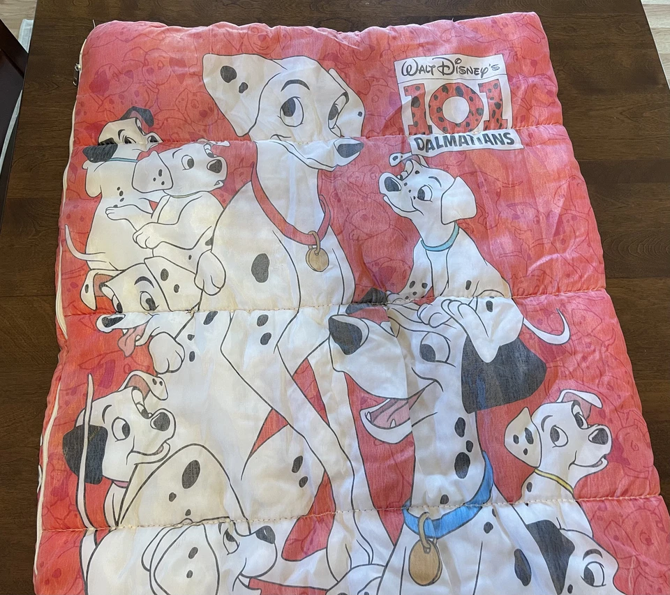 Saco de dormir 101 dálmatas vintage de Walt Disney de la década de 1990 - niño joven Foto 2 de 4