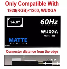 Image of HP N95485-001 14" WUXGA 60Hz Non-Touch Laptop LCD Screen
