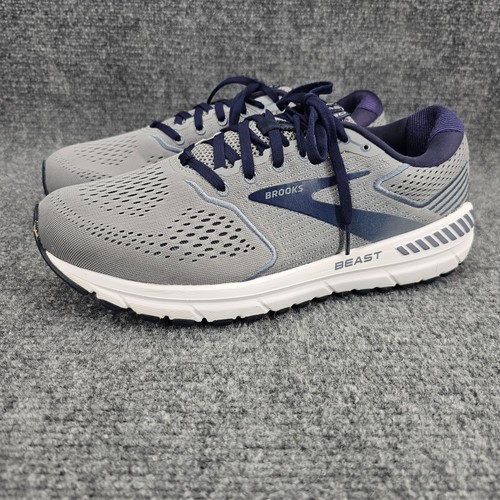 Scarpe da corsa Brooks Beast 20 da uomo taglia 10 grigie blu navy 1103271D491 - Foto 7 di 13