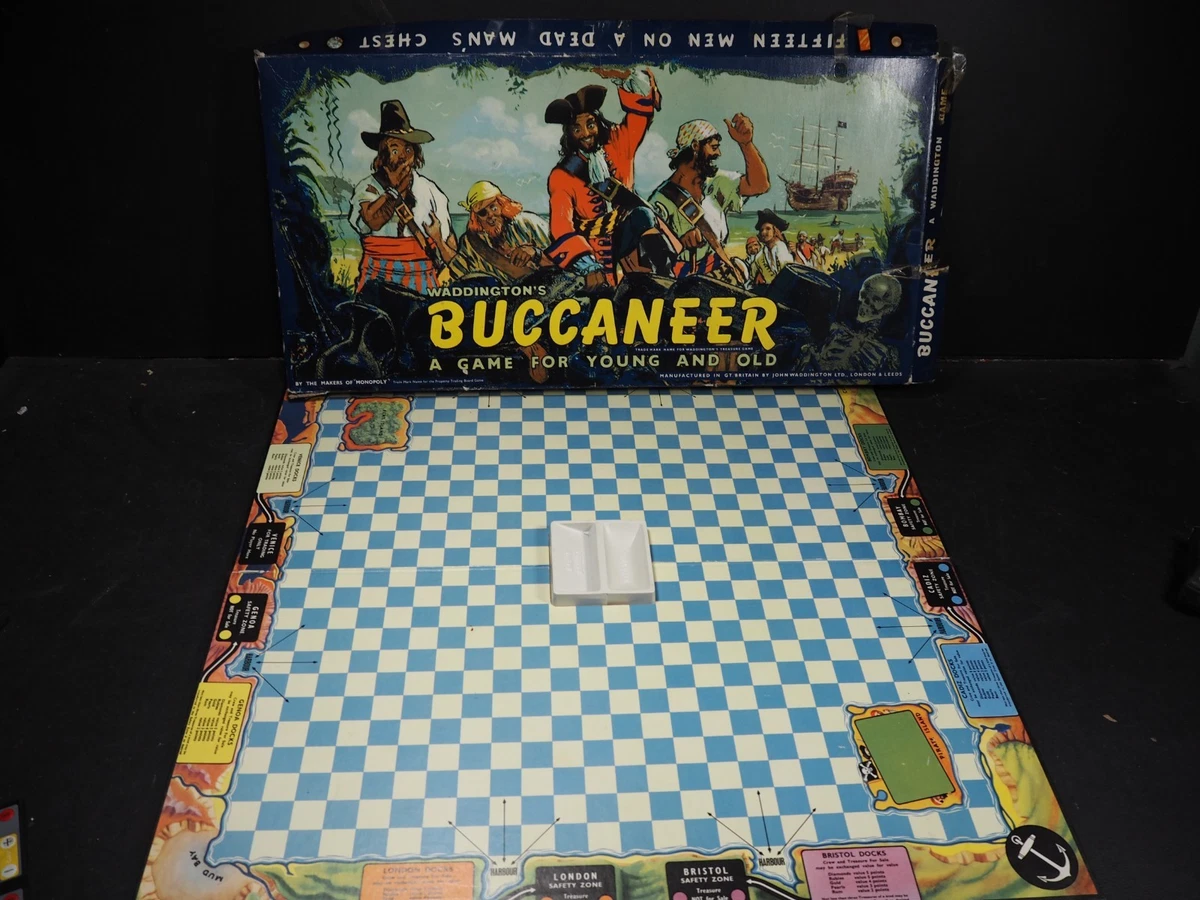 Vintage Buccaneer Board Game ~ 1971 Waddingtons ~ Complete