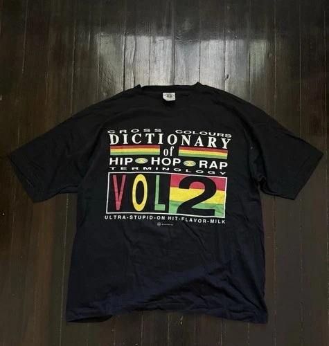 Cross Colours Rap Dictionary Rare Grail T Shir 1990s vintage concert t-shirt, vintage, single stitch, B+ condition