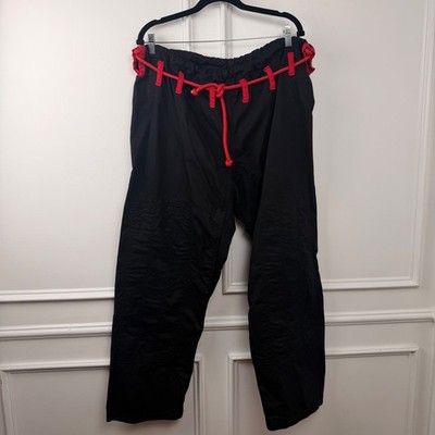 Elite Martial Arts BJJ Gi Pants Mens A5 Black Red Drawstring Jiu Jitsu Grappling