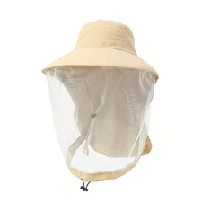 Mosquito Net Hat Bug Face Mask Sun UV Protection Wide Brim Fishing Camping